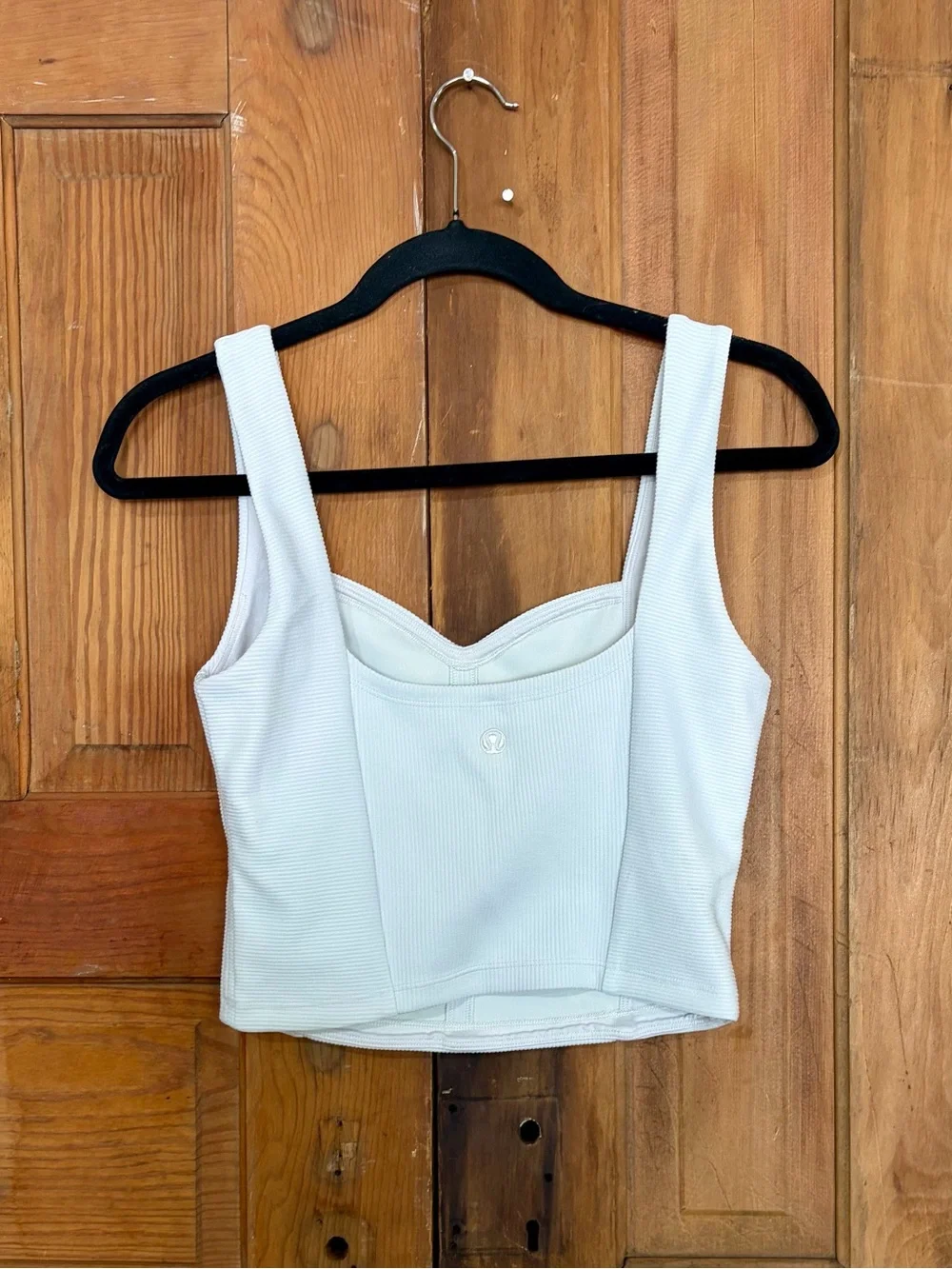 Lululemon – Ribbed Softstreme Sweetheart Tank Top – Light Vapor – Sz. M